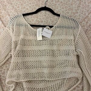 American Eagle Outfitters Cream Knit Top